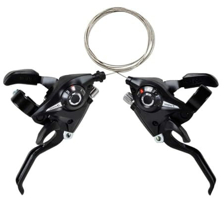 1 Paire de Manettes de Vitesse 3x7 Vitesses VTT Vélo Frein Shifter Dérailleur de vélo de Montagne avec indicateur de Vitesse Combo leviers de Changement de Vitesse au Pouce Droit et Gauche
