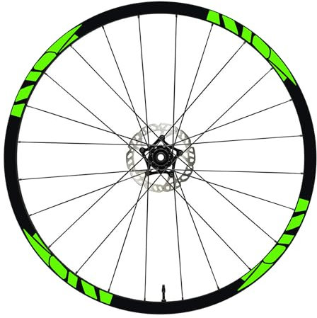 DualColorStampe Felgenaufkleber für Fahrrad, 26 Zoll – 27,5 Zoll – 28 – 29 Zoll (66 – 63 cm) für Mountainbike, Artikelnr. B0193 (fluoreszierendes Grün, 28-29 Zoll)