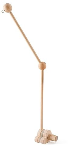Jorzer Baby-Mobile-Aufhänger Mobile-Arm für Kinderbett 27,17 Zoll Holz-Wolken-Design Abnehmbarer Baby-Mobile-Aufhänger höhenverstellbar süßer Mobile-Arm für Kinderbett für Bettglocken Windspiele