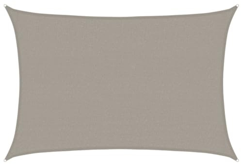 vidaXL Sonnensegel 160 g/m² Rechteckig Hellgrau 2,5x3,5 m HDPE