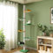 Veehoo Floor to Ceiling Cat Tree for Indoor Cats, 270-313cm 6 Tiers Cat Tree Tower Height Adjustable Cat Climbing Tower with Space Capsule Fenced Perchs Scratching Post for Indoor Cats Kittens
