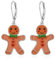 Lebkuchenmann Ohrringe für Damen Mädchen Weihnachten Jelwery 925 Sterling Silber Lever-Back Dangle Drop Ohrringe Geschenke für Weihnachten