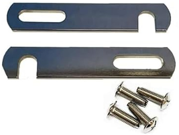 Divan Bed Base Linking Bars 200mm-98mm Silver Nickel Plated With Screw Fittings Furniture. (98mm, 2 Linking Bar With 4 Standard Screws)
