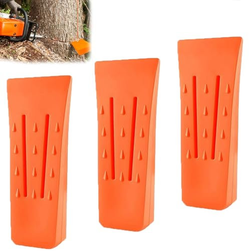 katmerio Pack of 3 Chainsaw Felling Wedge for Safe Fall, 6 Inch Felling Wedge, Plastic Wood Splitting Tree Cutting Wedge for Wood, Forestry Accessories, Forest, Accessory Tool for Lumberjacks