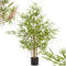 TecTake® Bambu Artificial, Planta Artificial Realista con Hojas Densas, Ideal para Decoración Hogar, Arbol Artificial Interior Fácil de Limpiar, Plantas Artificiales Decorativas - 120 cm de Alto