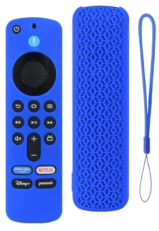 SEIAIYG Hülle Kompatibel mit Amazon Fire TV Stick 4K (2nd Gen)/Fire TV Stick HD, Leichte Waschbar Silikon Schutzhülle, Staubdicht, Fernbedienung Hülle - Blau
