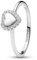 PANDORA Damen-Ring Herz Silber 193801C01-50 Ringgröße 50/15,9