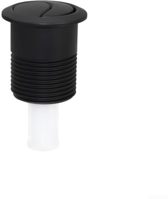 Besttoolifes Botón de cisterna de doble descarga para Siamp Skipper 45, interruptor de tanque de inodoro cromado, botón de válvula de drenaje ABS, negro, 85 x 48 mm, diseño contemporáneo para