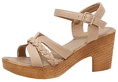 Luadnysin Sandales Femme Talon Chaussure Orthopédique Talons Chaussures Confortable Compensé Sandale Mule Pantoufles Orthopédiques s Sexy Pied Large Nu Pieds Été Et Elegante Compensées #