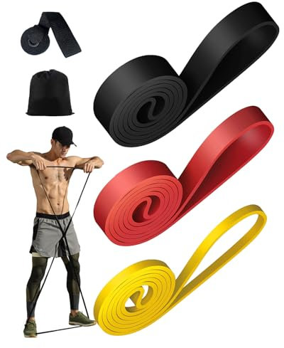 Bande Elastique Musculation 3 Niveaux de Résistance Facile à Transporter de Porte Bande Elastique Fitness Ancre de Porte Élastique Musculation pour Entraînement Pilates Physio Stretch Yoga