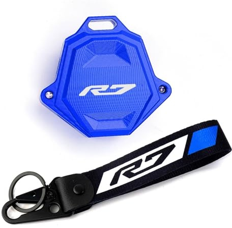 Housse de protection pour clé de moto Lanyard Key Pour YA&MAHA R7 YZF R7 2022 YZF-R7 YZFR7 2023 Accessoires De Moto CNC Etui Clés Capuchon Clé Coque Porte-clés Porte-clés