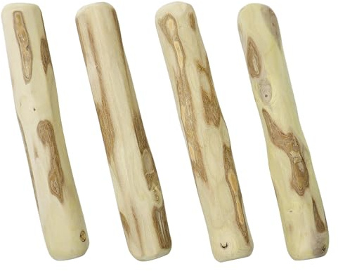INNAL 4 Pezzi Bastone per Cani in Legno di Caffe per Cani (14 x 2cm) Bastoncino da Masticare in Legno di Caffè Bastone da Masticare Naturale Ideale per Cuccioli Adulti Cura Dei Denti Allevia L'ansia