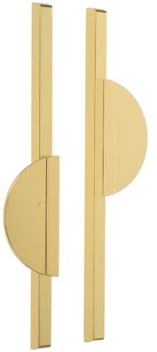 BUGUUYO 2 Pezzi Maniglie Mezzaluna in Lega di Alluminio Dorata Maniglie Moderne per Armadi Cucina Facili da Installare e Resistenti per Mobili e Guardaroba