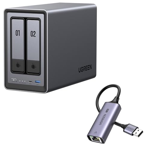 UGREEN NASync DXP2800 2-Bay NAS mit USB 2.5G LAN Adapter(Diskless)