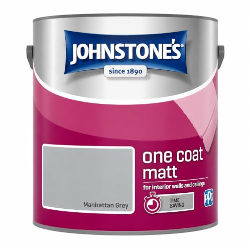 DRW Manhattan Grey Interior Gloss Paint 2.5L | High Shine Wood and Metal Paint | Durable Washable Finish for Doors Skirting Boards Furniture and Window Frames
