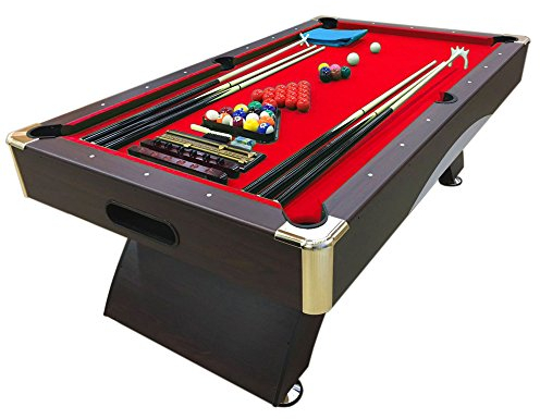 TAVOLO DA BILIARDO CARAMBOLA Misura 188 x 96 cm - Napoleone SNOOKER ROSSO 7 ft 7 piedi - Accessori Carambola