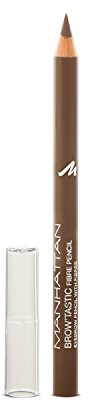Manhattan Brow'Tastic Augenbrauenstift – Brauner Eyebrow Pencil mit auffüllenden Fasern für dichter wirkende, definierte Augenbrauen – Farbe Medium 002 – 1 x 1.08g