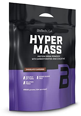 BioTechUSA Hyper Mass | Prise de masse avec mélange de glucides et de protéines | Créatine micronisée | Sans gluten, 6.8 kg, Chocolat