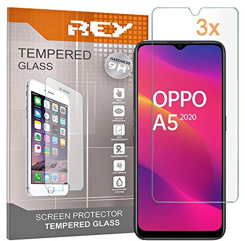 3X Protector de Pantalla para OPPO A5 2020 - A9 2020 - OPPO Reno Ace - REALME X2 Pro, Cristal Vidrio Templado Premium