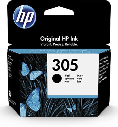 HP 305 Negro, Cartucho de Tinta Original | Compatible con HP DeskJet serie 2700, 4100, HP Envy serie 6020, 6030, 6420, 6430, 120 páginas (3YM61AE)