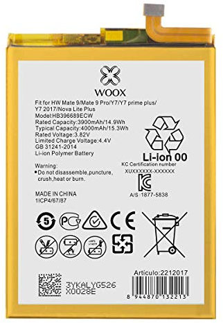 Todobarato24h Bateria Compatible con HB396689ECW Huawei Mate 9 / Mate 9 Pro / Y7 / Y7 Prime Plus / Y7 2017 / Nova Lite Plus 3900MAH
