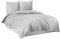 Mixibaby Bettwäsche Bettgarnitur Bettbezug 100% Baumwolle 135x200 155x220 200x220 200x200, Farbe:Silber, Größe:200 x 200 cm