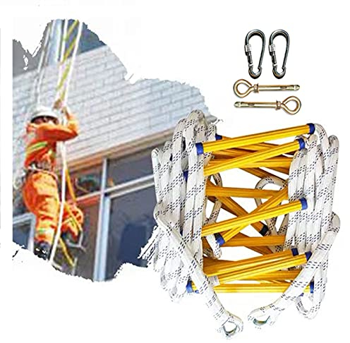 ZXCVBAS Strickleiter,Rettungsleiter,Mehrzweckleiter,Sicherheitsleiter,Ausbildung Rettungsleiter Rettungsleiter Harz Notfluchtleiter, rutschfeste Leiter Kletterleiter,12m/39.37ft
