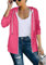 Saloogoe Felpe con cappuccio leggere con zip da donna felpe con cappuccio a maniche lunghe giacca sottile con cerniera, 02-rosa rosso, M