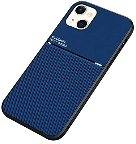 Kepuch Mowen Cover Custodia Case Piastra Metallica Incorporata per Apple iPhone 13 Mini 5.4 - Blu