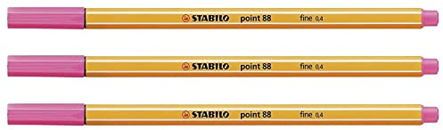 STABILO Point 88 Kugelschreiber, feine Spitze, 0,4 mm, Rot