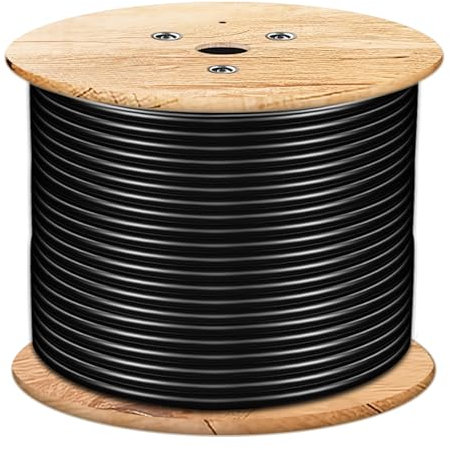 CAT 7 Shielded Riser (CMR), Ethernet Cable 600ft Reel, Shielded Foil Twisted Pair (S/FTP) 26AWG, Pure Bare Copper, 1000MHz, Heavy-Duty Waterproof, for Outdoor/Indoor Direct Burial