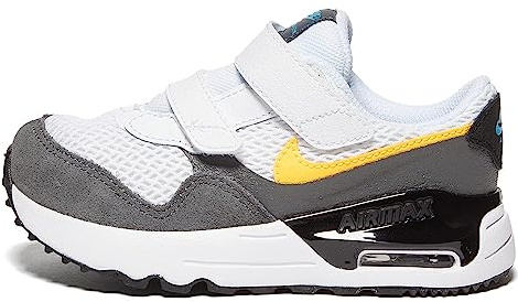 NIKE Air Max SYSTM Sneaker, White/Laser Orange-Iron Grey, 7.5 UK