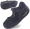 Git-up Scarpe da Passeggio da Donna con Chiusura Leggero Sneakers Infermiere in Mesh Traspirante Scarpe Cuscino d'Aria in Schiuma di Memoria, Nero 40