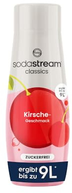 SodaStream Sirup Kirsche ohne Zucker, 1x Flasche ergibt 9 Liter Fertiggetränk, Sekundenschnell zubereitet und immer frisch, 440 ml