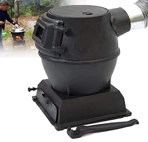 Kohlefeuer Aus Reinem Gusseisen, Brennholzofen, Holzkohleofen Aus Reinem Gusseisen, Sichtfenster, Campingkocher Zum Heizen, Kochen In Zelten, Innenvillen