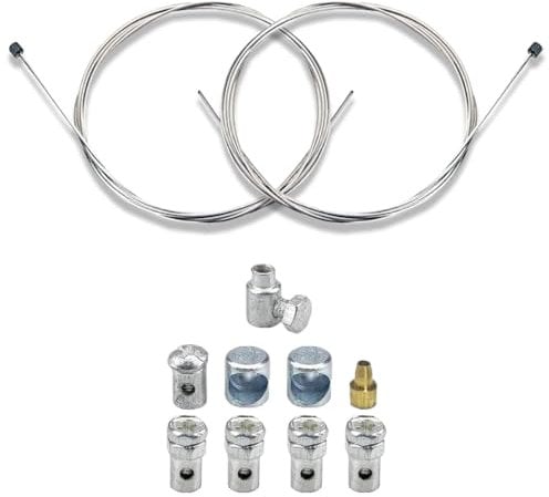Cable de Embrague Moto Universal 2m x 2 mm, Juego de Cable de Freno de Cable de Embrague de Motocicleta con Tornillos de Fijación