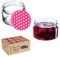 KADAX kleine Einmachgläser 250 ml, Marmeladengläser mit Deckel, Luftdichte Gläschen zum Verschenken, Minigläser für Honig und Gewürze (100 Stück, Rosa gepunktet)