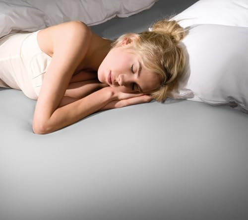 Formesse – Bella Donna Jersey. Edles Jersey-Spannbettlaken 70x190-80x220 cm - bis 30cm Höhe - 97% Baumwollzwirn, 3% Elastan, Aloe Vera und Arganöl/Spannbetttuch aus Deutschland - Nebelgrau