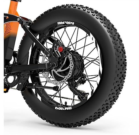 DualColorStampe Adesivi Cerchi Bici FAT BIKE 20'' Pollici Ruota Bici accessori Fat bike MTB Stickers Cerchi MARE COD. B0080 (Bianco Opaco)