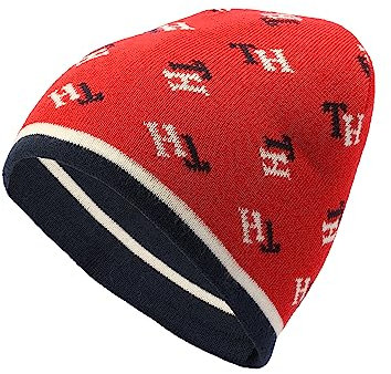 Tommy Hilfiger Wendemütze für Jungen, geneigt, Primary Red Multi, Größe 4–7