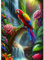 AIRDEA DIY Papagei Diamond Painting Set Erwachsene Kinder, Landschaft Diamant Painting Bilder 5D Wasserfall Diamant Kunst Blumen Diamant Malerei Set Cross Stickerei Malerei Kits für Heimdekor 30x40 cm