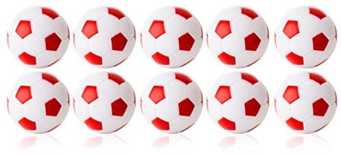 Robertson Winspeed Kickerball 35 mm 10er Set weiß-rot, farbecht, Abriebfest und langlebig, für Tischfußball und Tischkicker