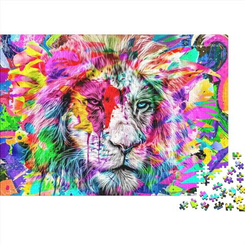Malerei Löwe Puzzle 1000 Teile für Erwachsene Puzzle für Erwachsene 1000 Teile Puzzle Lernspiele-Puzzle 75x50cm