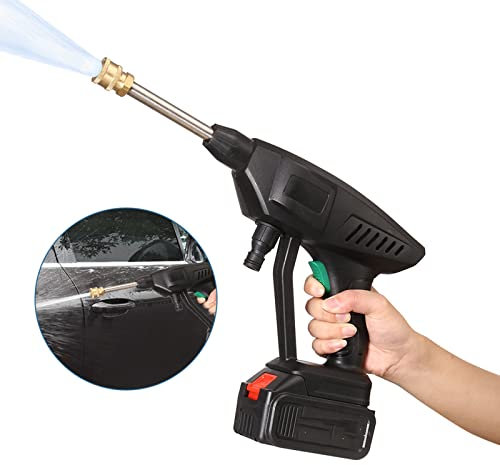 VELLOW Lavadora de Autos inalámbrica, Pistola de Agua de Alta presión Lavadora de Autos Recargable portátil de Alta Potencia, Artefacto de Limpieza de Bomba de Agua con batería de Litio for el hogar