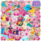 50pcs Cool Cartoon Game Kirby Stickers for Kids Teens,Cartoon Kirby StarSticker for Water Bottle,Vinyl Waterproof Label Stickers for Laptop - Stickers Gift for Notebook CarBicycle
