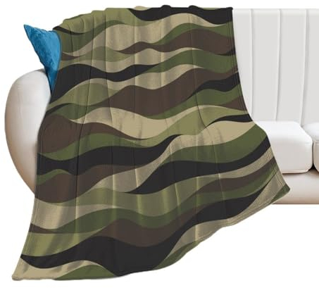 Kuscheldecke Camouflage Flauschig Decke Weich Warme Fleecedecke Für Couch Bett Sofa 100×130cm