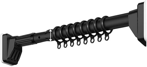 Gardinenstange ohne Bohren, 110CM-200CM 410CM-500CM Duschvorhangstange, Vorhangstange Klemmstange für Schwere Vorhänge, Teleskopstange Vorhang, Spannstange für Badezimmer, Schrank, Fenster, Raumteiler