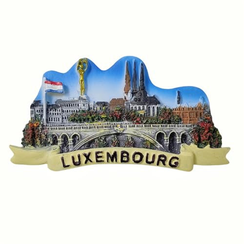 Luxemburg 3D-Kühlschrankmagnet, Souvenir, Geschenk, Kunstharz, handgefertigt, Luxemburg, Kühlschrankmagnet, Dekoration für Zuhause und Küche