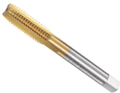 CoCud Tarauds à Rainure Droite, Taille de Filetage M10 x 1,5, Acier Rapide Au Cobalt de Titane Métrique pour Outils de Filetage à Main Gauche - (Pour Aluminium, Bronze, Plastiques)