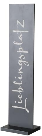 Boltze Dekoaufsteller 1 Stück 2-fach sortiert Matt Schwarz 77 cm Eisen Metallschild Metalldeko Haustür Gartendeko Outdoor